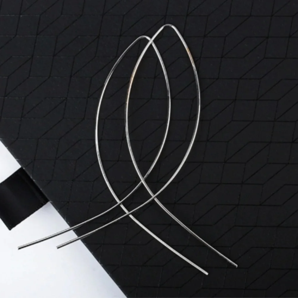 "Star-Crossed Lovers" Minimalist Hoop Earrings - Picture 9 of 11